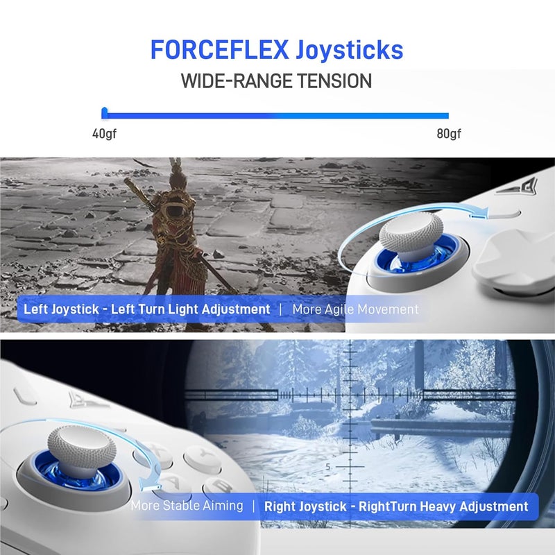FlyDigi Direwolf 4 PC Controller Forceflex Joystick Forceswitch Micro & Linear Triggers Stereo Vibration 6-Axis Gyro 1000Hz Report Rate PC/NS/TV/Android - Image 2